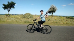 Jill on the new bike